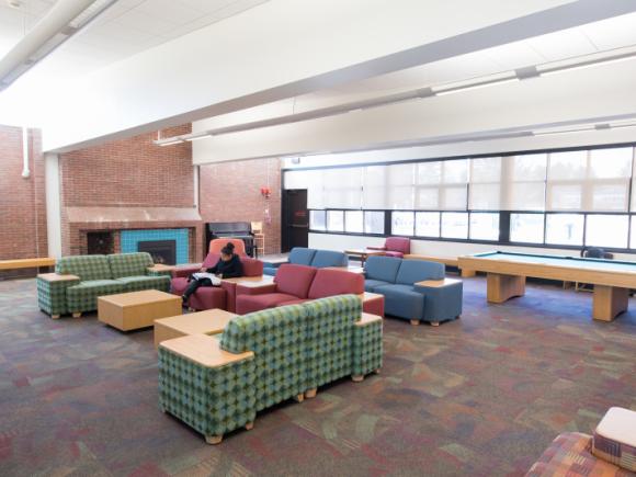 Dickinson Hall lounge area.