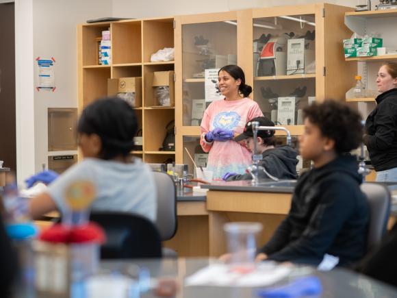 Biology Dept hosts group of local students to explore the world of STEM.