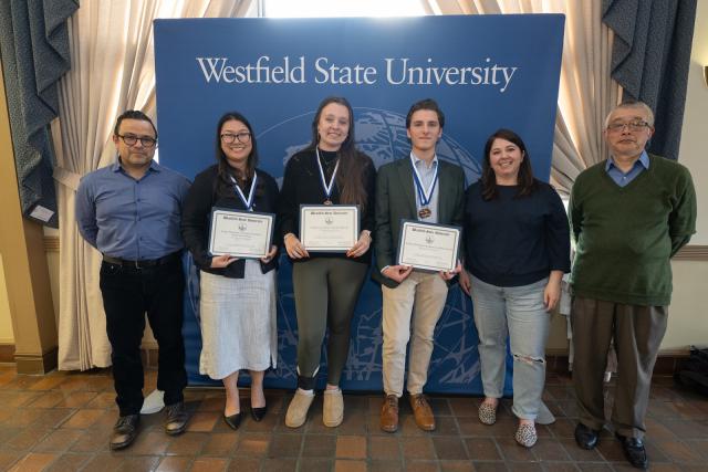 Sociology, Hispanic, Liberal, and Interdisciplinary Studies Department Academic Awards Ceremony with smiling students and faculty.