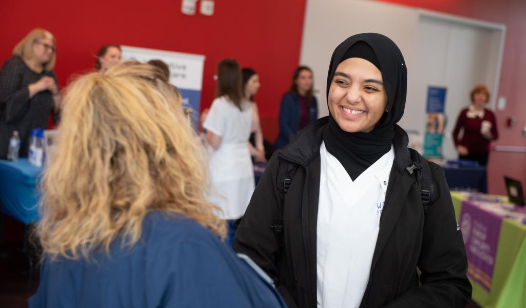 Student at Career Fair