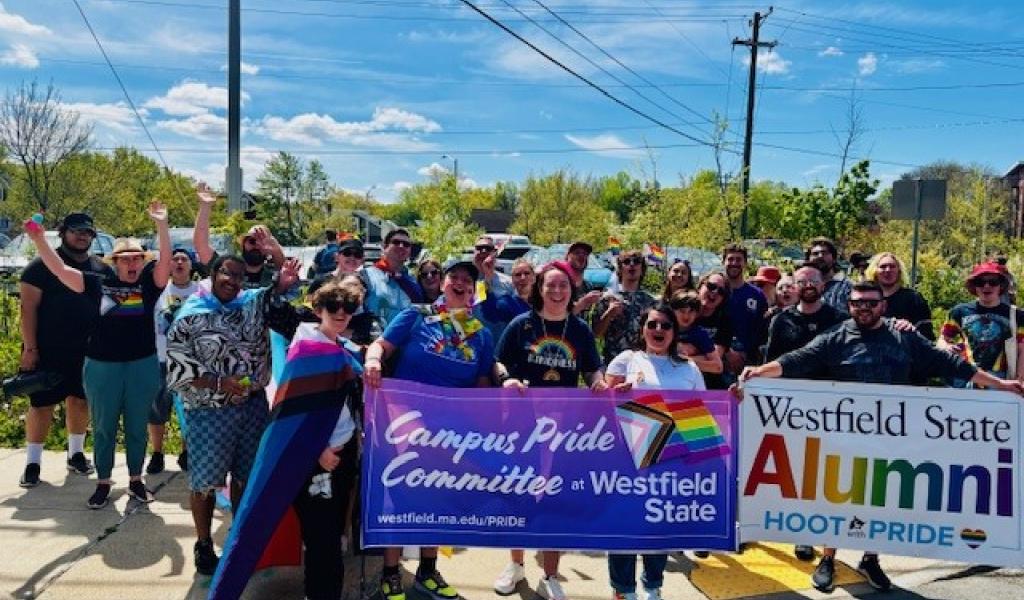 Campus Pride Committee at Hampshire Pride Parade.