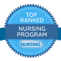 Top Ranked Nursing Program badge.